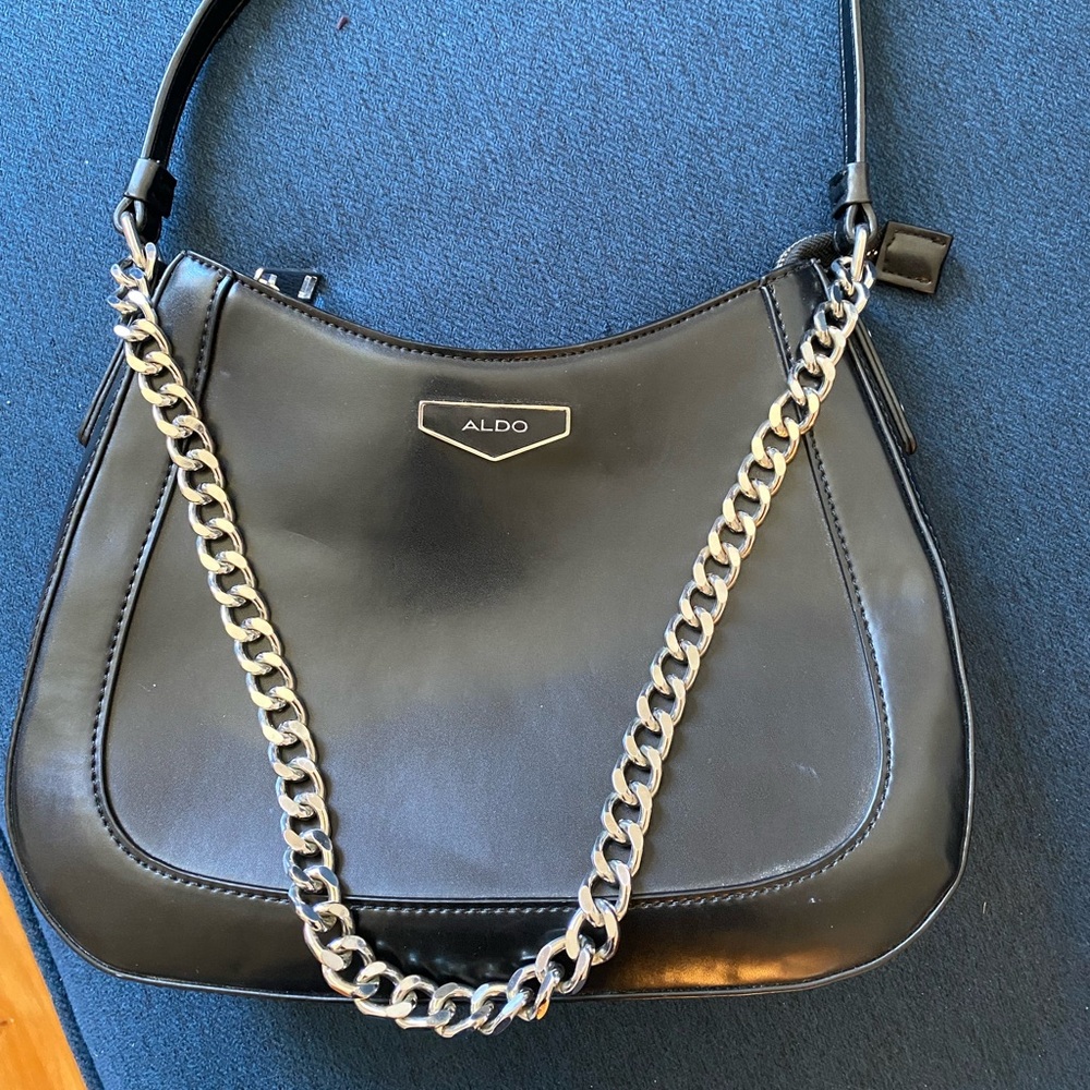 ALDO chunky chain saddle bag handbag
